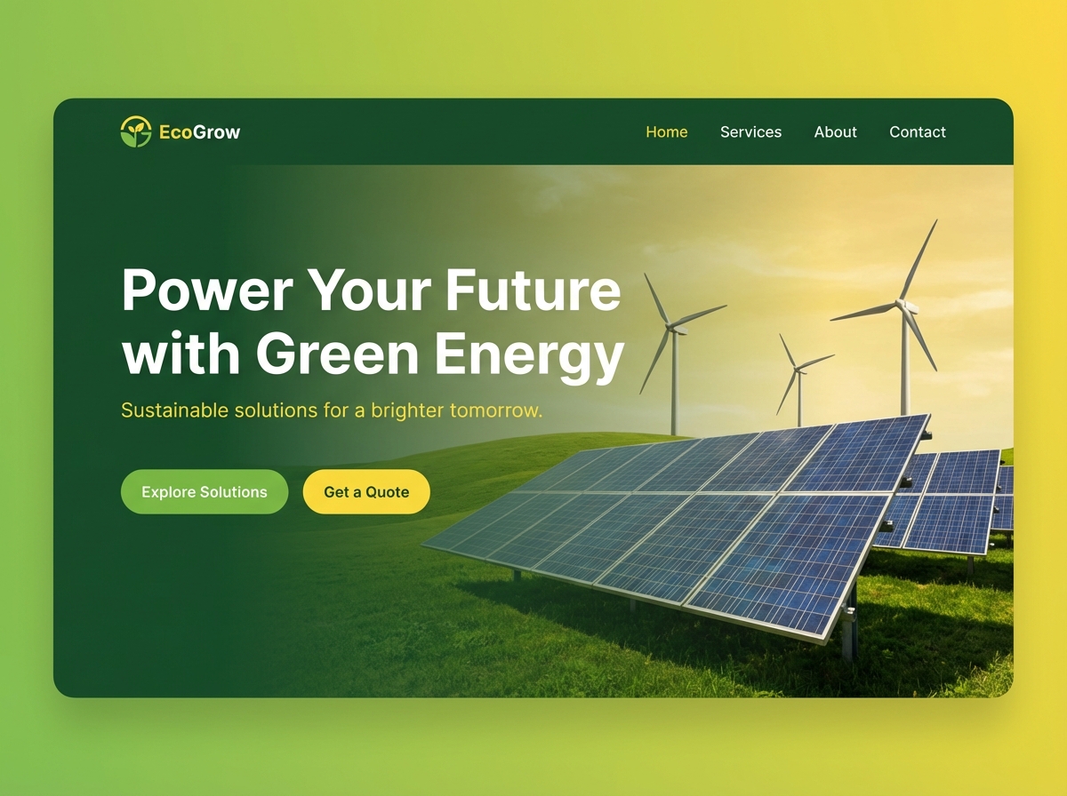 Build a Website with Engaging Green Yellow Color Schemes website preview