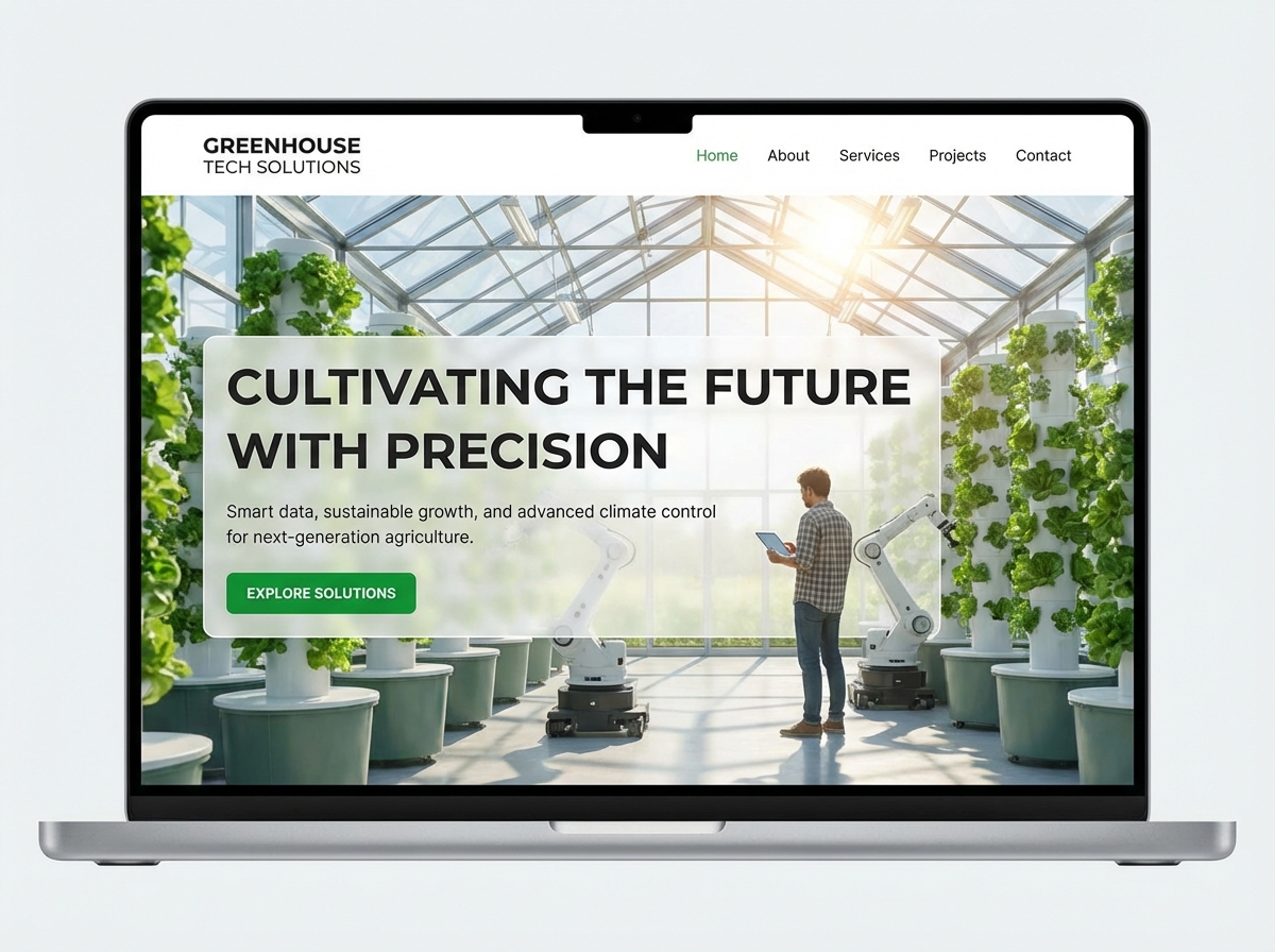 Build a Professional Website that showcases your Greenhouse Technology website preview
