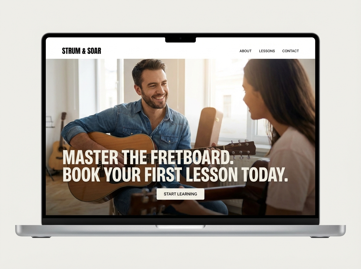 Build Your Online Presence with a Guitar Instructor Website website preview