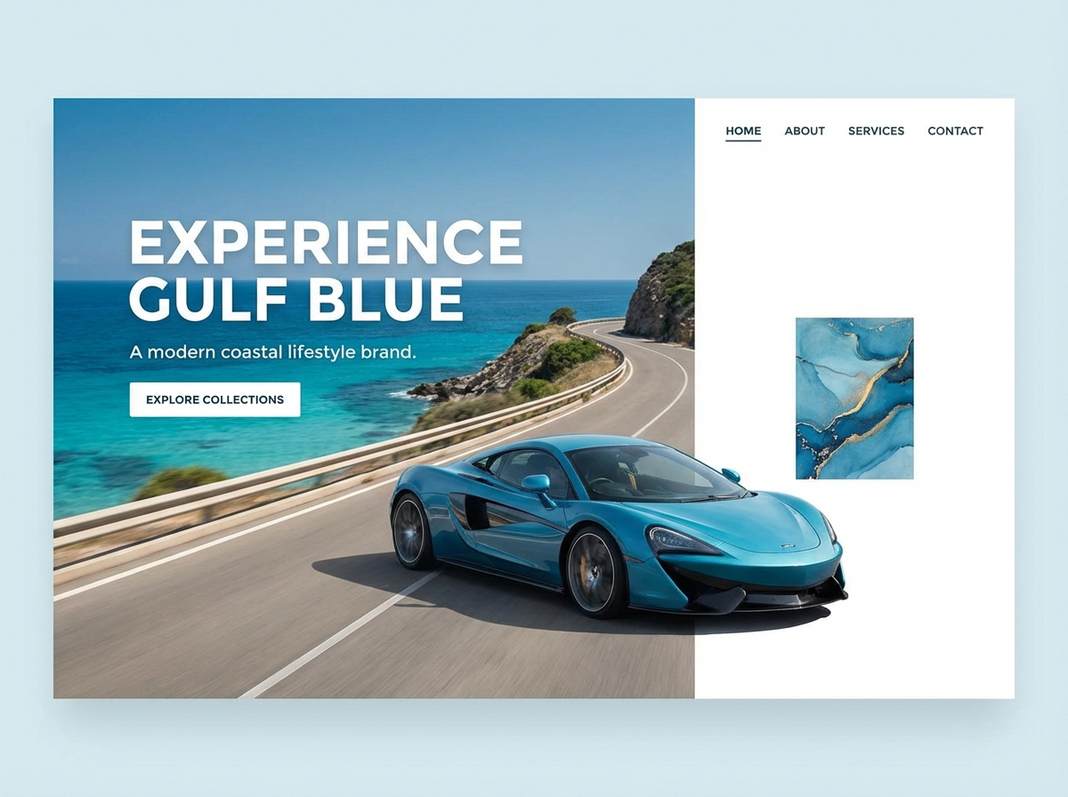 Unleash the Power of Gulf Blue in Your Next Website Design website preview