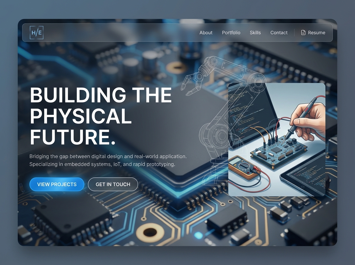 Showcase Your Expertise with a Professional Hardware Engineer Portfolio website preview