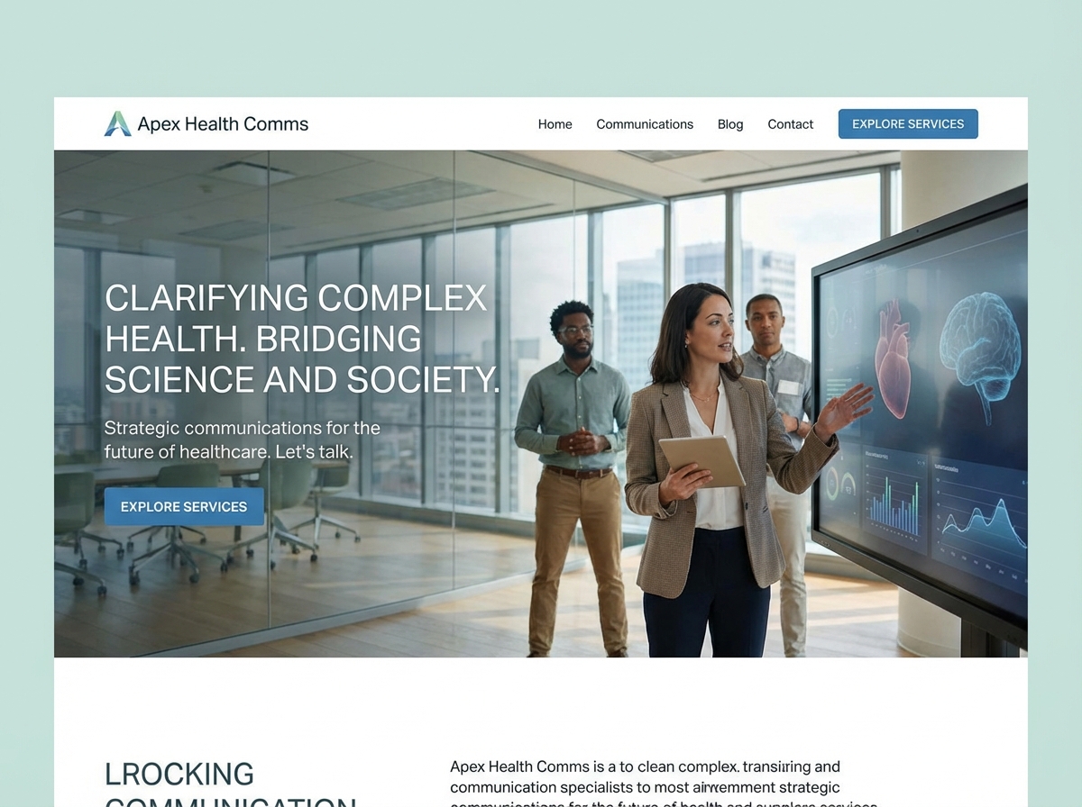Build Your Authority as a Professional Healthcare Communications Specialist website preview
