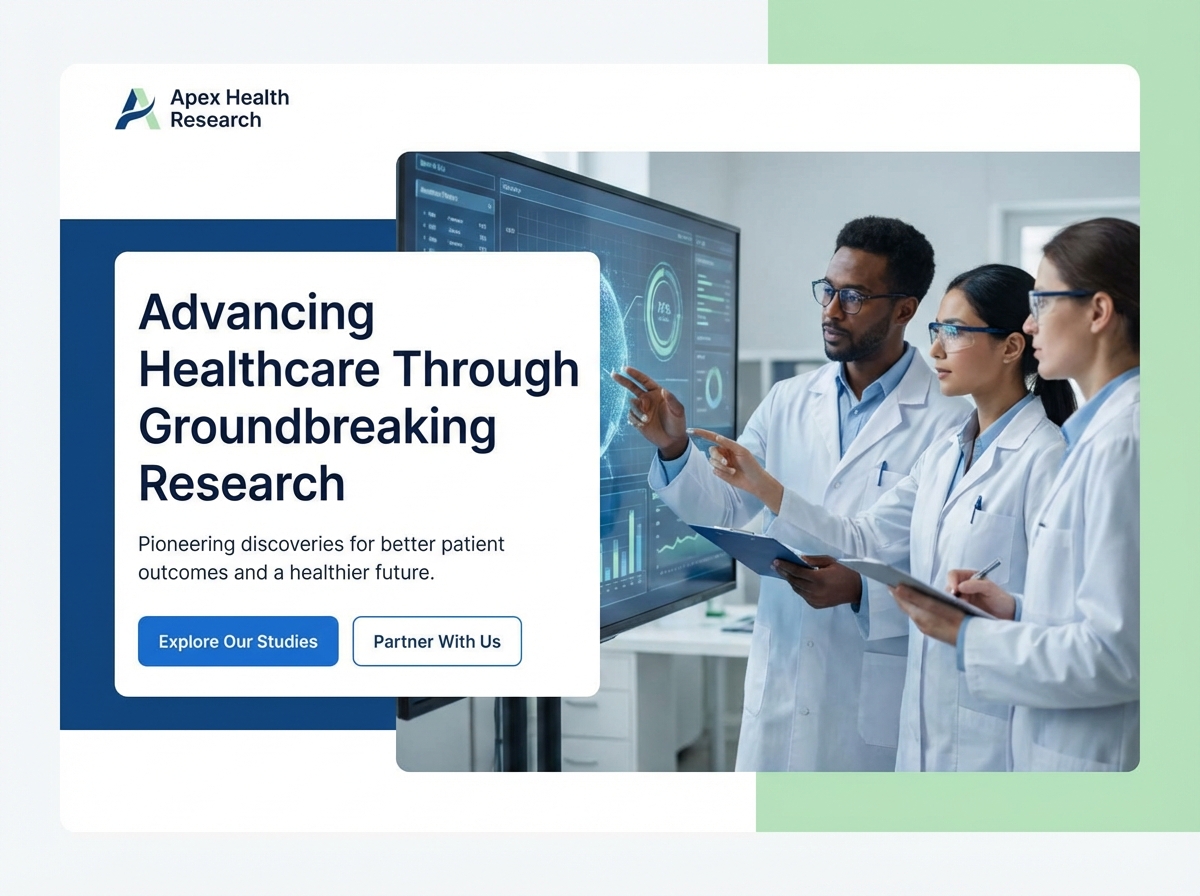 Build Your Breakthrough with a Healthcare Research Website website preview