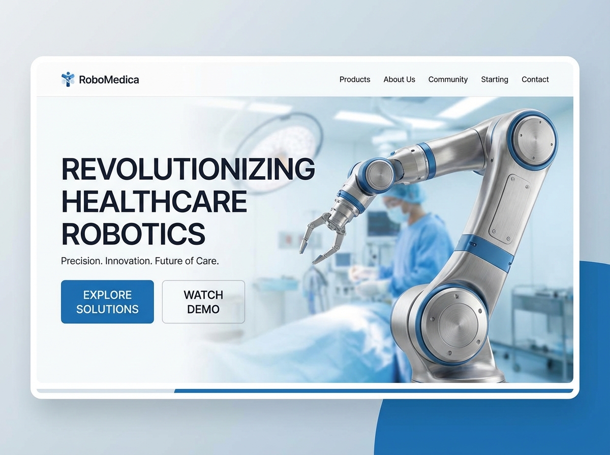 Build Your Next Generation Healthcare Robotics Website website preview