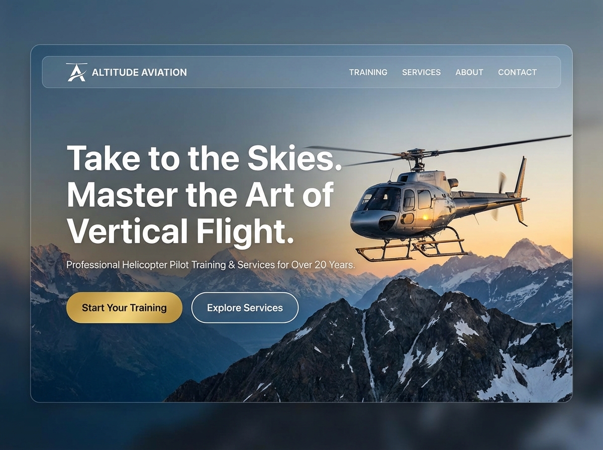 Build a Professional Helicopter Pilot Portfolio website preview