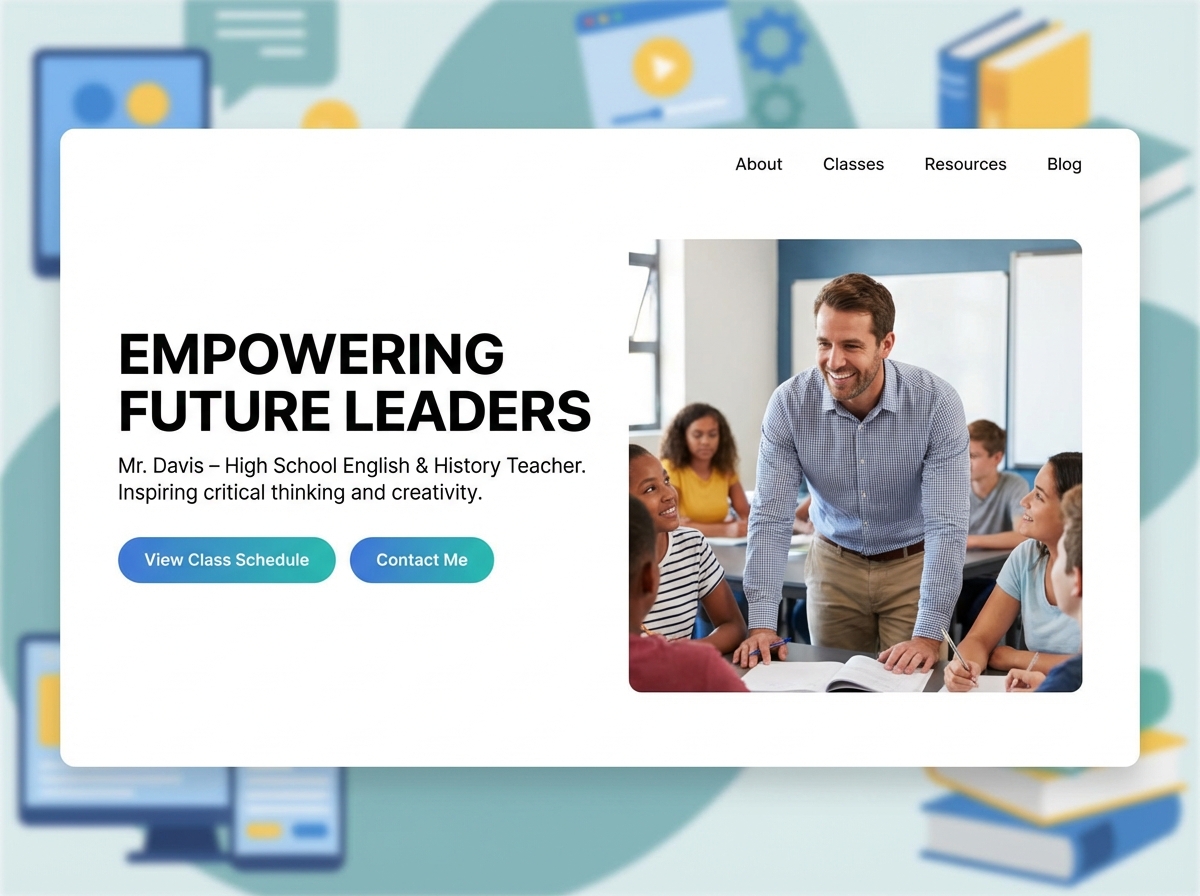 Build Your Professional High School Teacher Website Today website preview