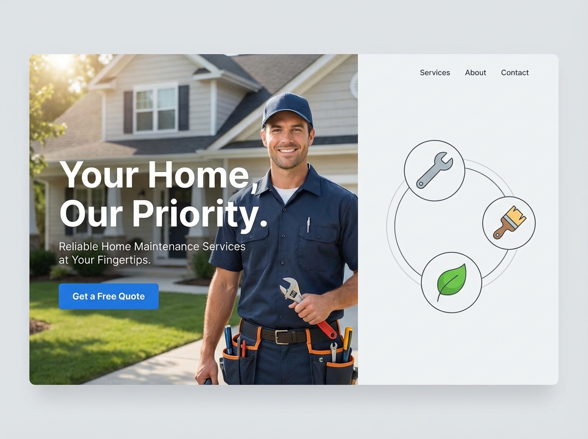 Build Your Premier Home Maintenance Website website preview