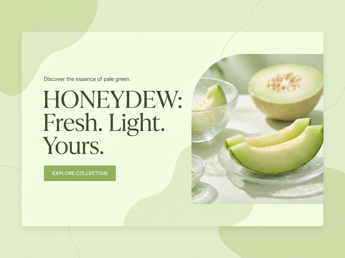 Build a Beautiful Website with the Perfect Hue: The Honeydew Color website preview