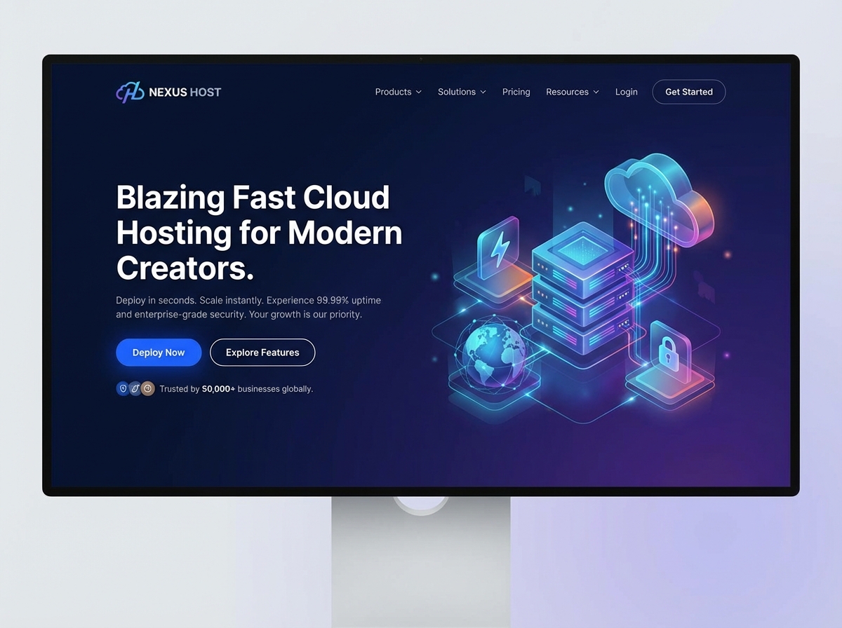 Launch Your High-Performance Hosting Company Website with Ease website preview