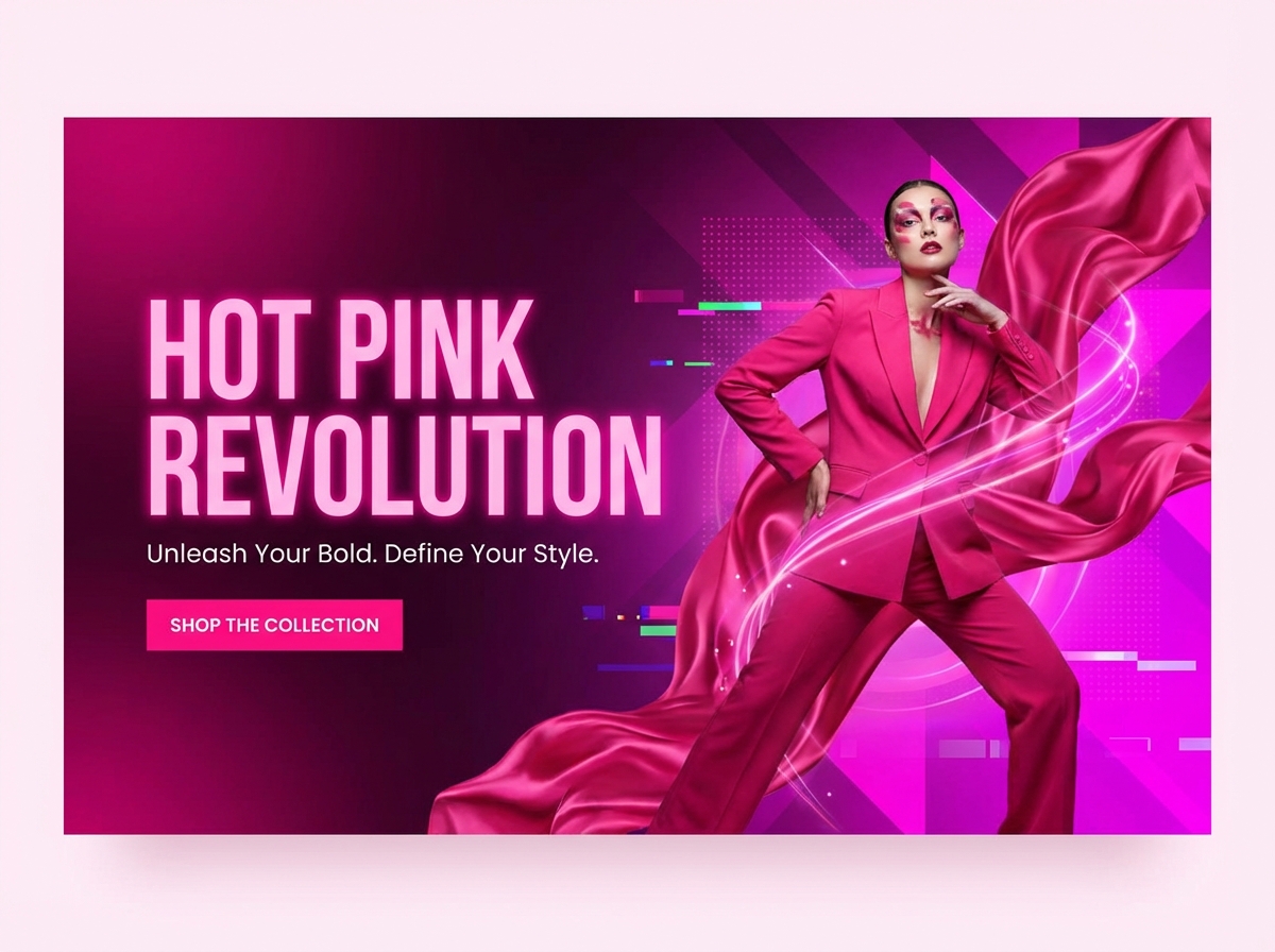 Unleash Your Bold Side: Design with Hot Pink Color website preview