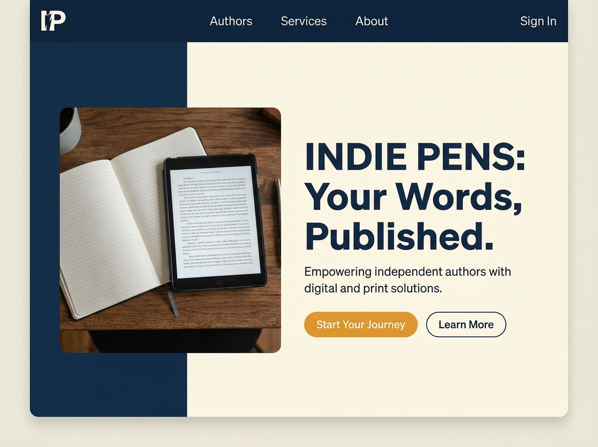 Launch Your Literary Platform with Grigora’s Independent Publishing Website Builder website preview