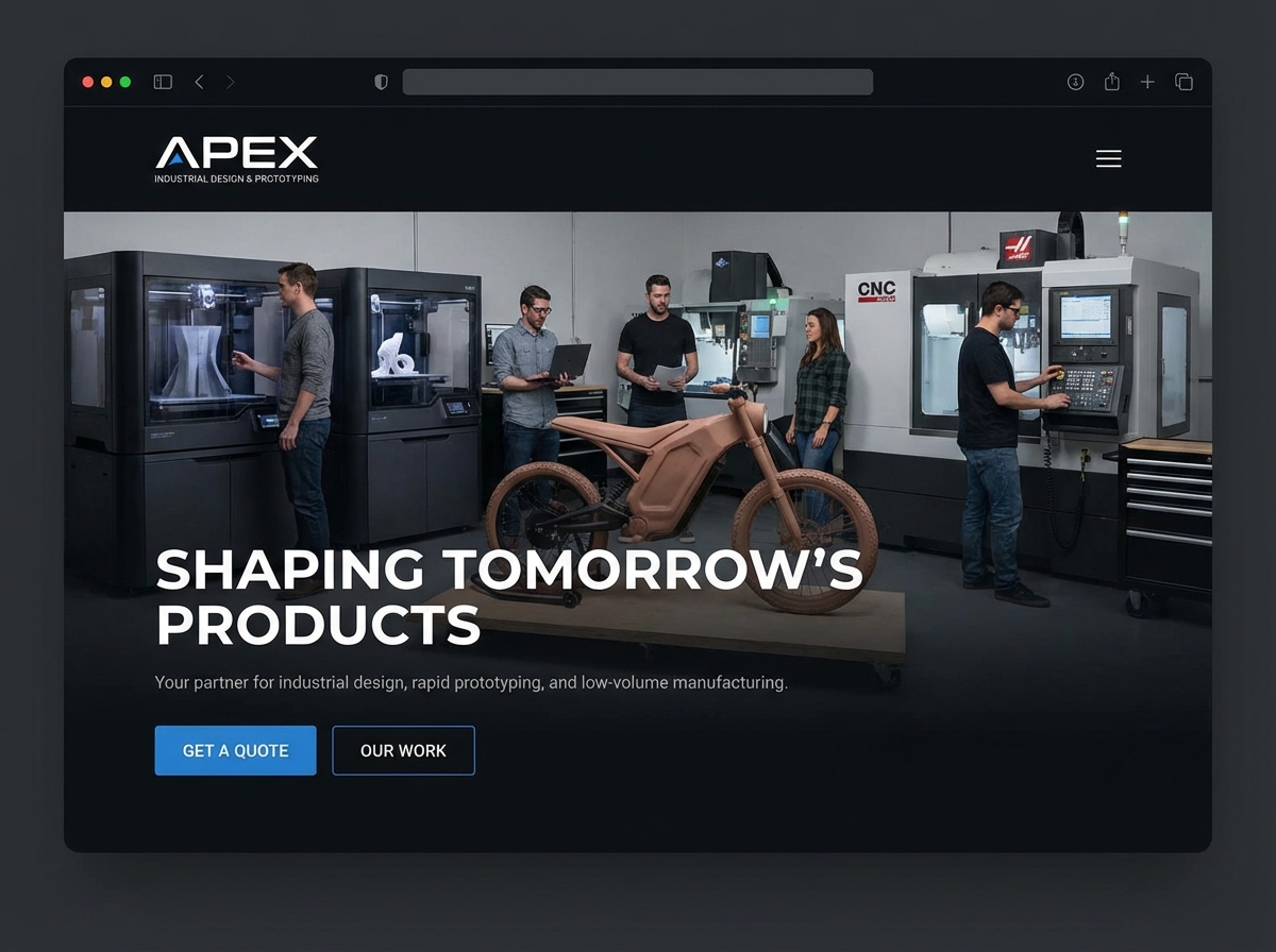 Build Your Vision with Grigora: The Ultimate Industrial Design & Prototyping Platform website preview