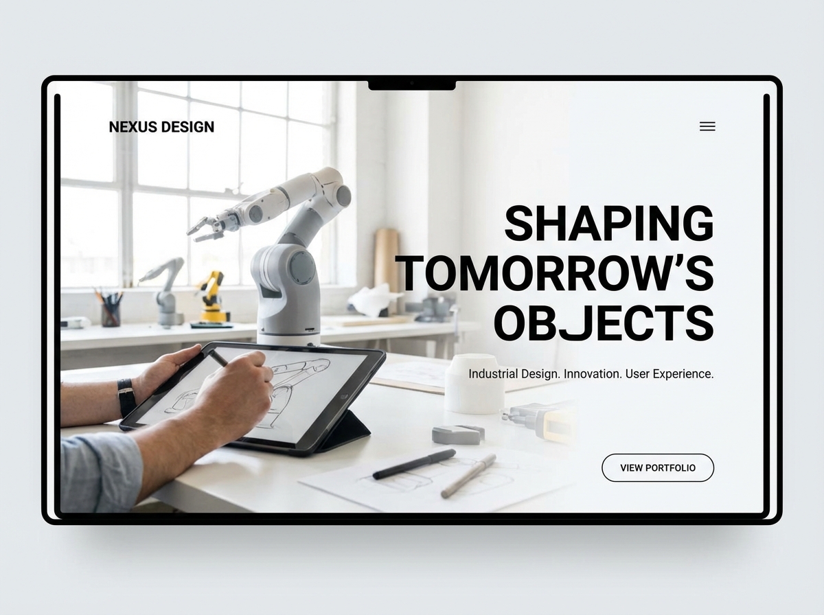 Showcase Your Vision with the Best Industrial Designer Portfolio Builder website preview