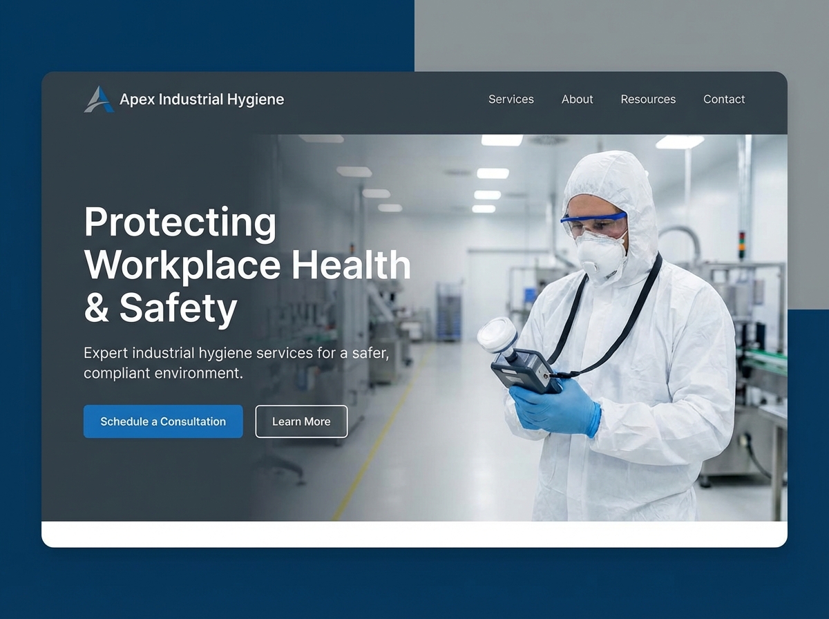 Build Your Expert Industrial Hygienist Website Today website preview