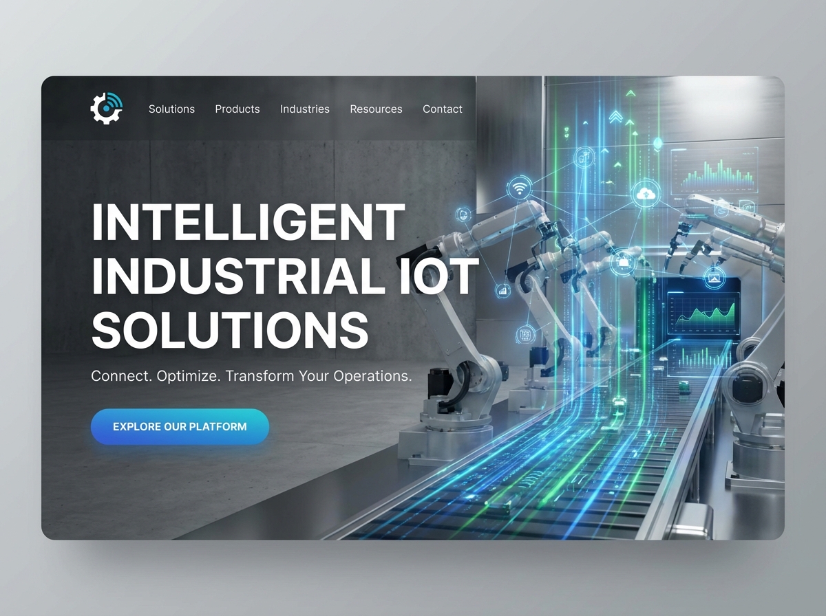 Build Your Powerful Industrial IoT Website website preview
