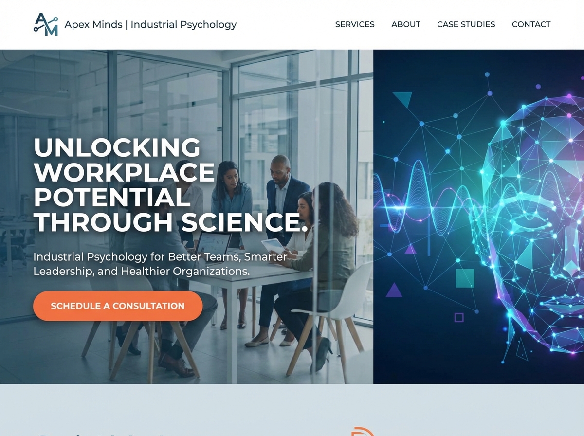 Build Your Authority: The Ultimate Website Builder for Industrial Psychologists website preview