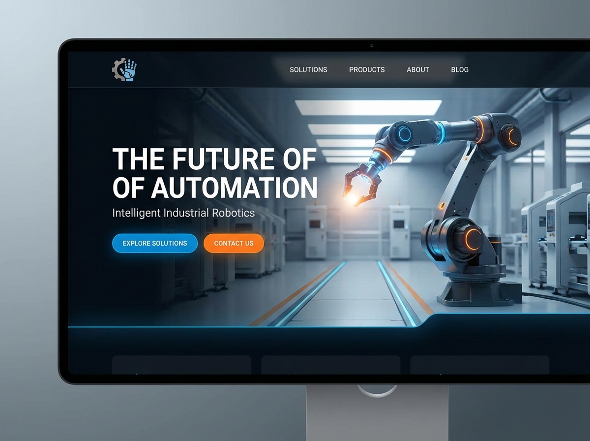 Build Advanced Websites for the Next Generation of Industrial Robotics website preview