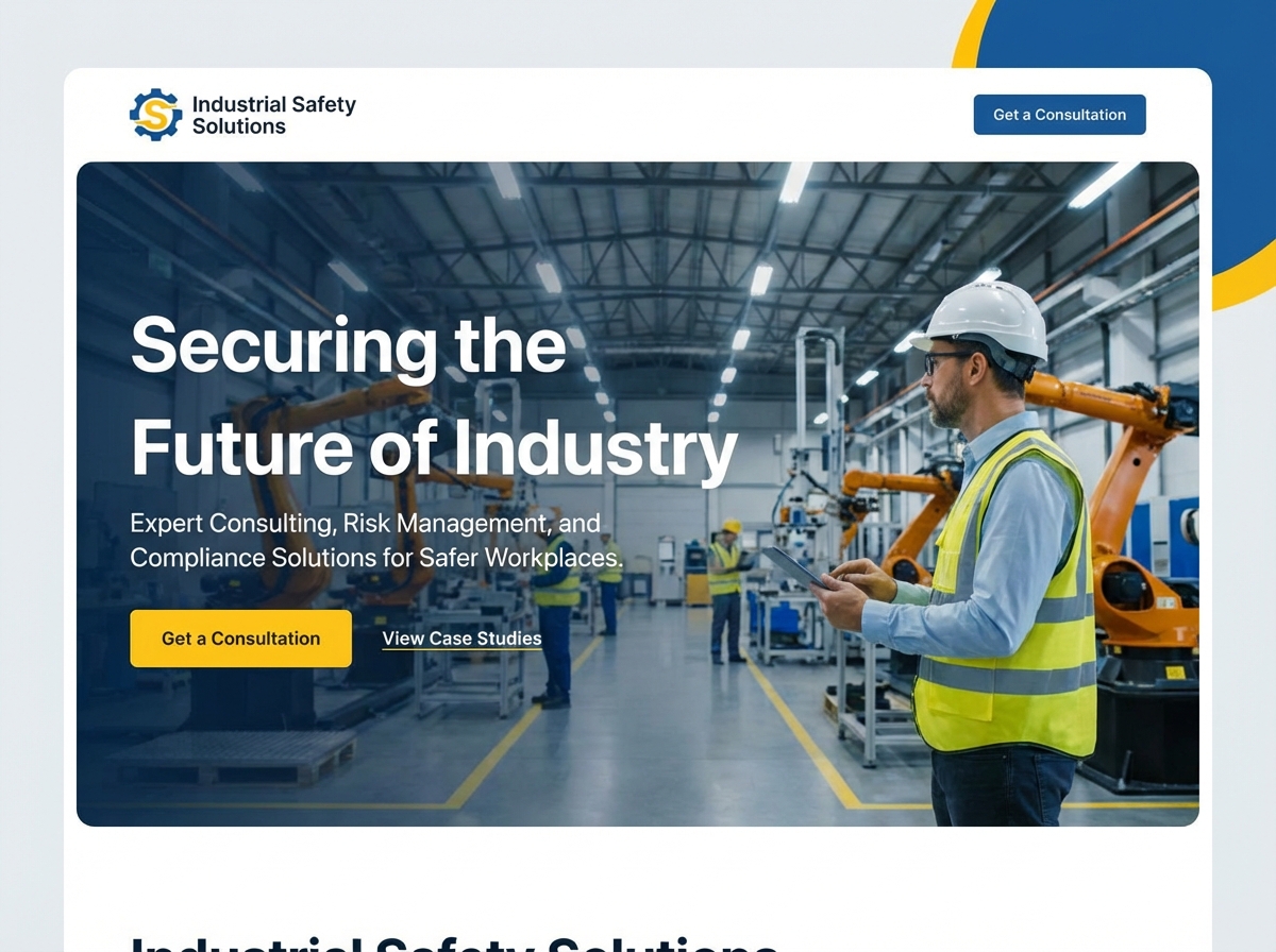 Build Your Authority: The Ultimate Website Builder for an <gradient>Industrial Safety Consultant</gradient> website preview