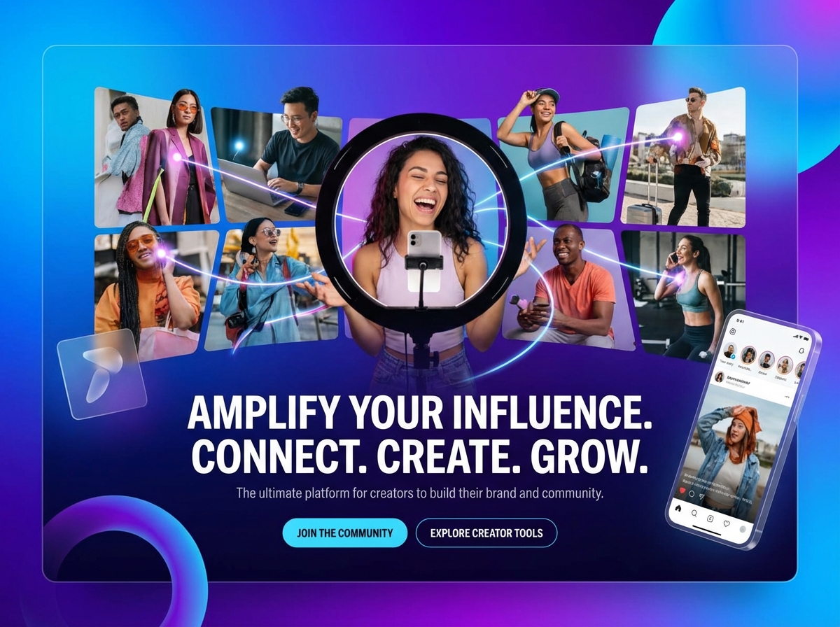 Build Your Influence: Professional Influencer Website Builder website preview