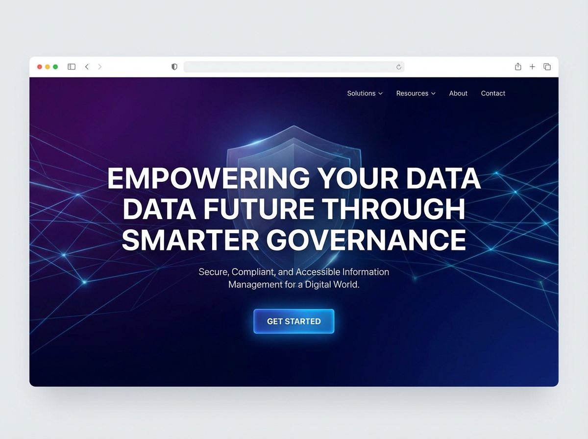 Build Your Authority in Information Governance website preview