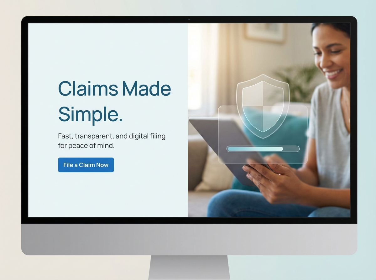 Streamline Your Insurance Claims Website Today website preview