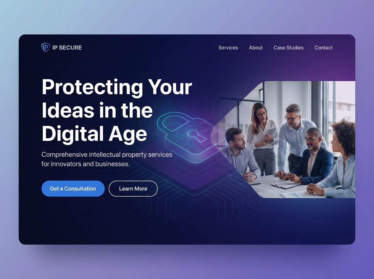 Build Your Online Presence for Intellectual Property Services website preview