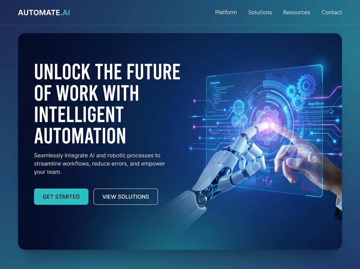 Build Smarter: The Ultimate Website Builder for Intelligent Automation website preview