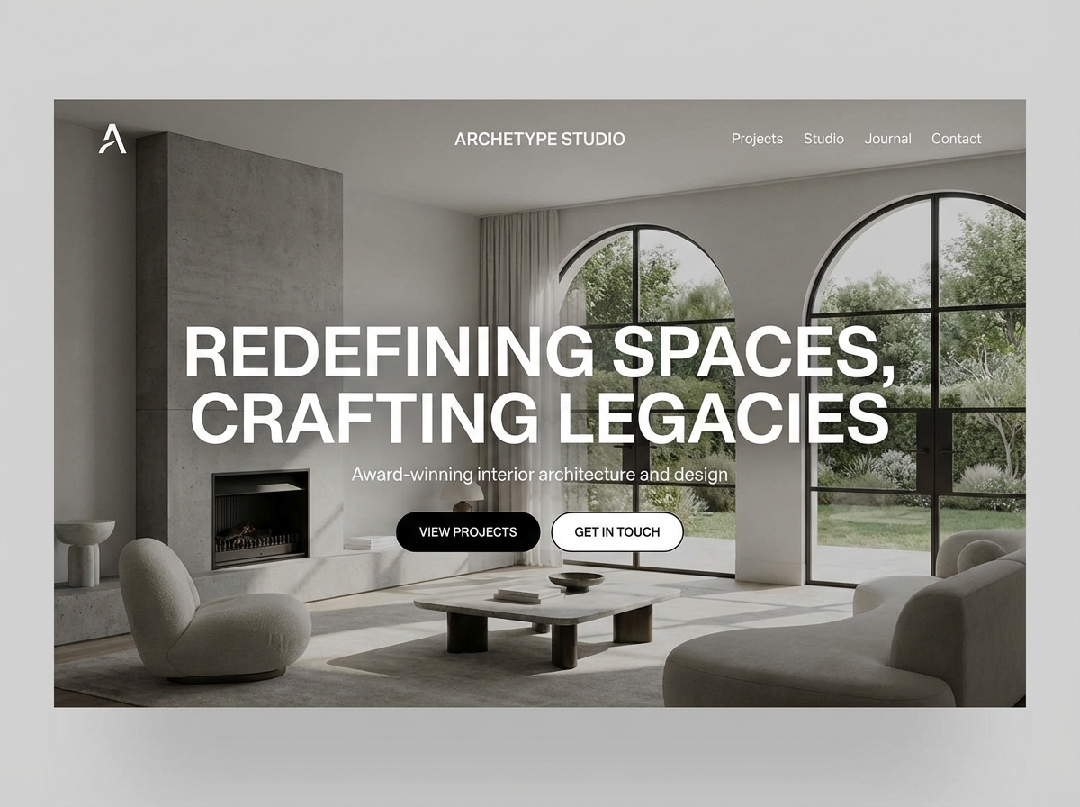 Stunning Portfolios for Your Vision: Create Your Interior Architecture Website Today website preview