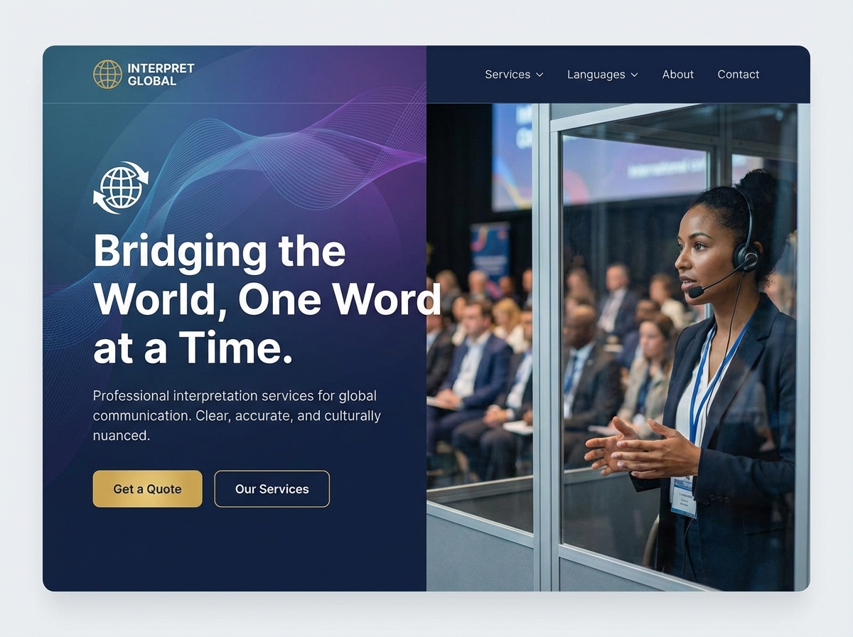Build Your Professional Interpreter Website Today website preview