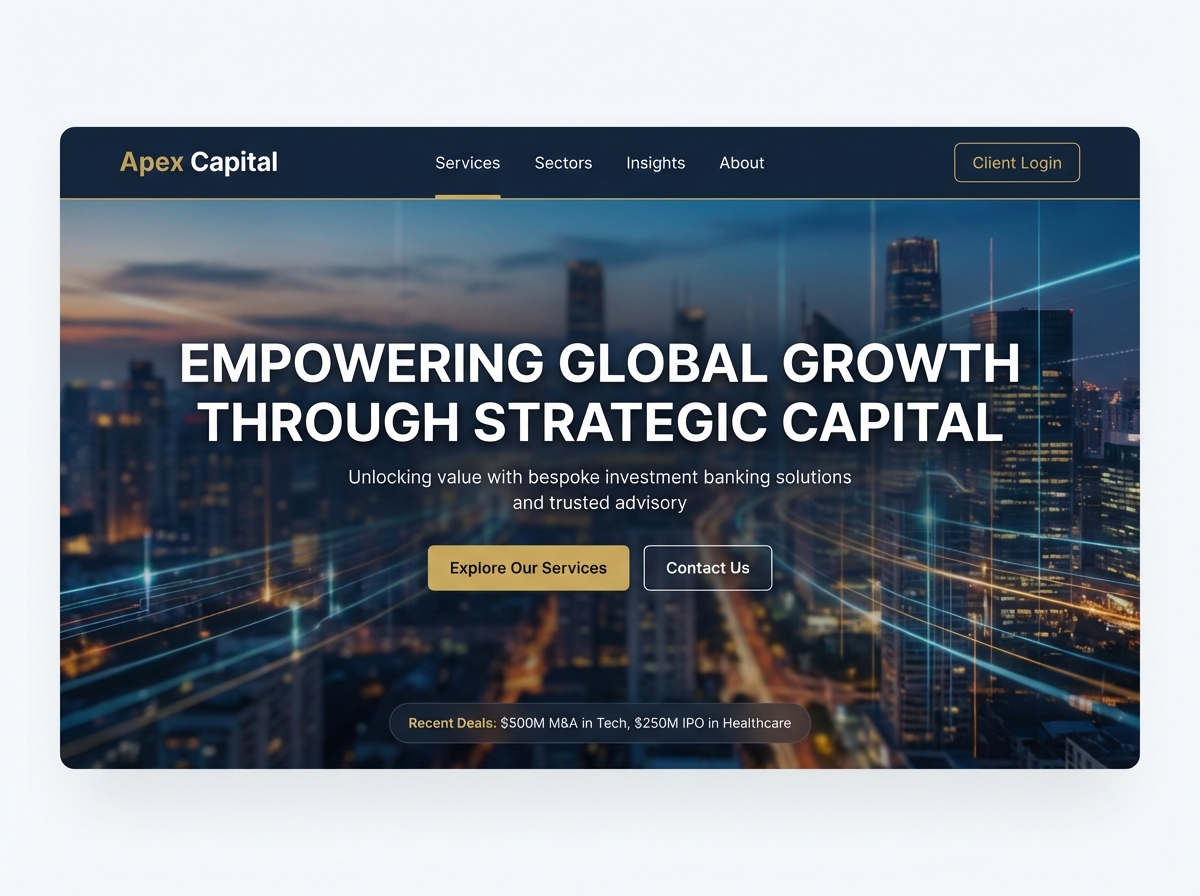 Build a Professional Website for Your Investment Banking Services website preview