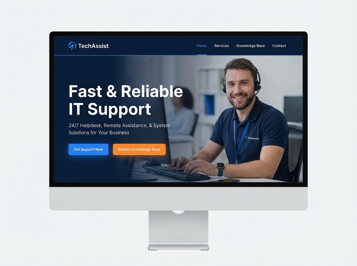 Build Your Professional IT Helpdesk Website website preview