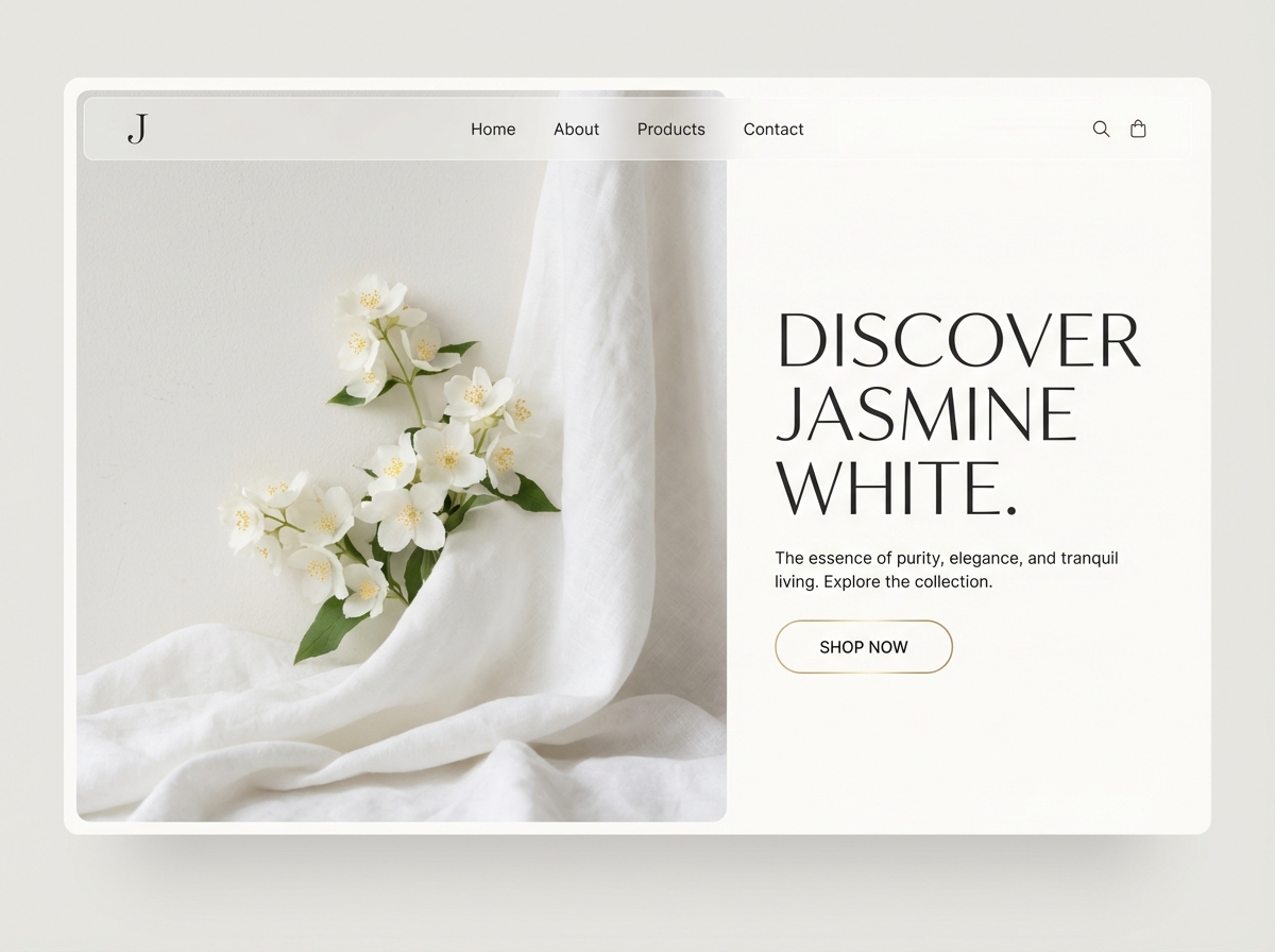 Unleash Creativity with the Perfect Shade of Jasmine White Color website preview