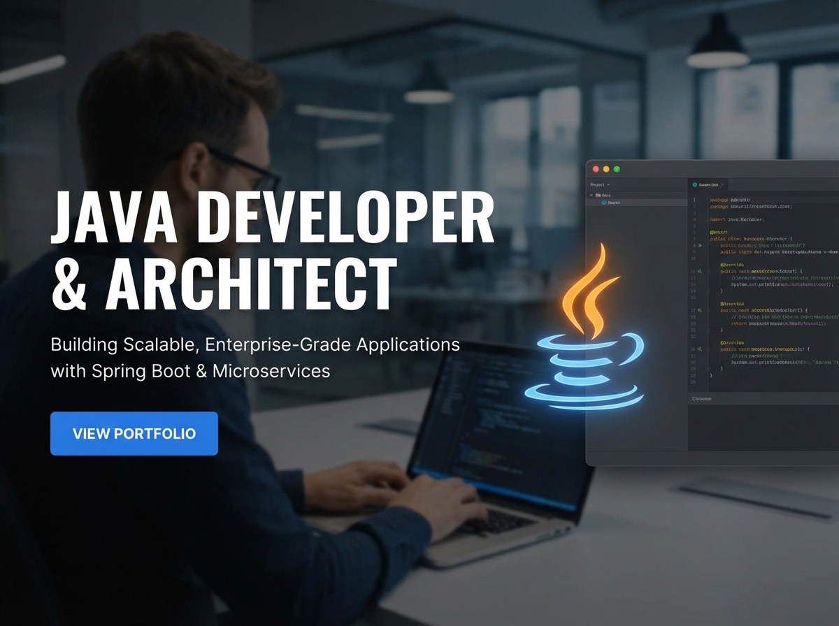 Launch Your Professional Java Developer Portfolio Today website preview