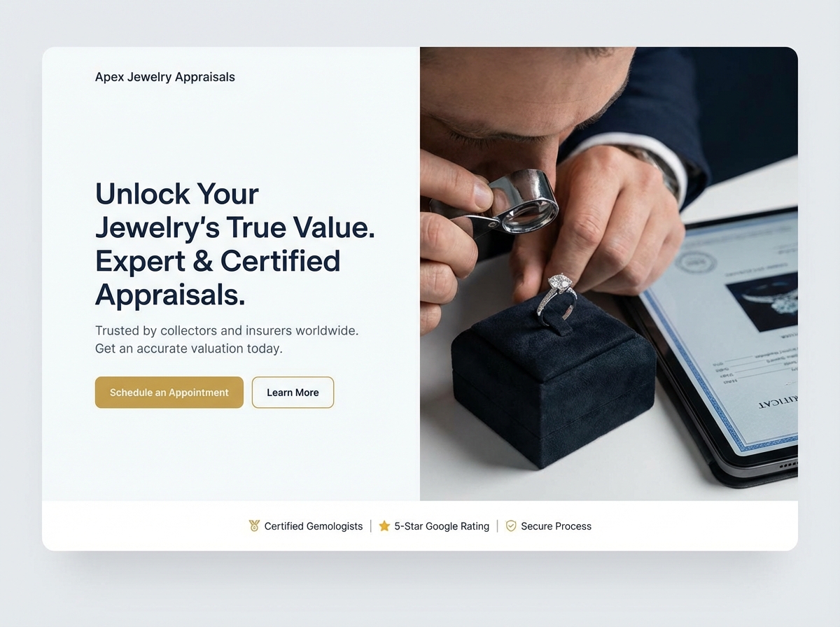 Build a Professional Website for Your Jewelry Appraisal Business website preview