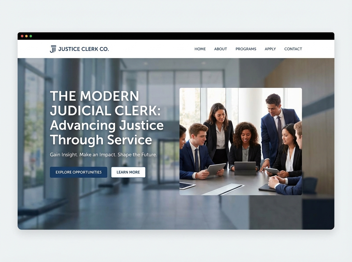 Build Your Professional Judicial Clerkship Website Today website preview