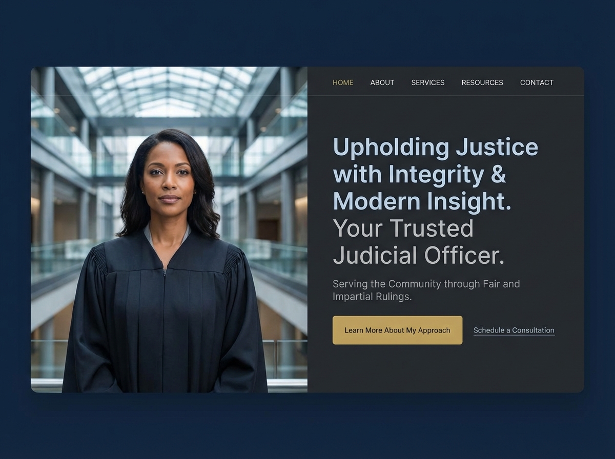 Build Your Professional Online Presence as a Judicial Officer website preview