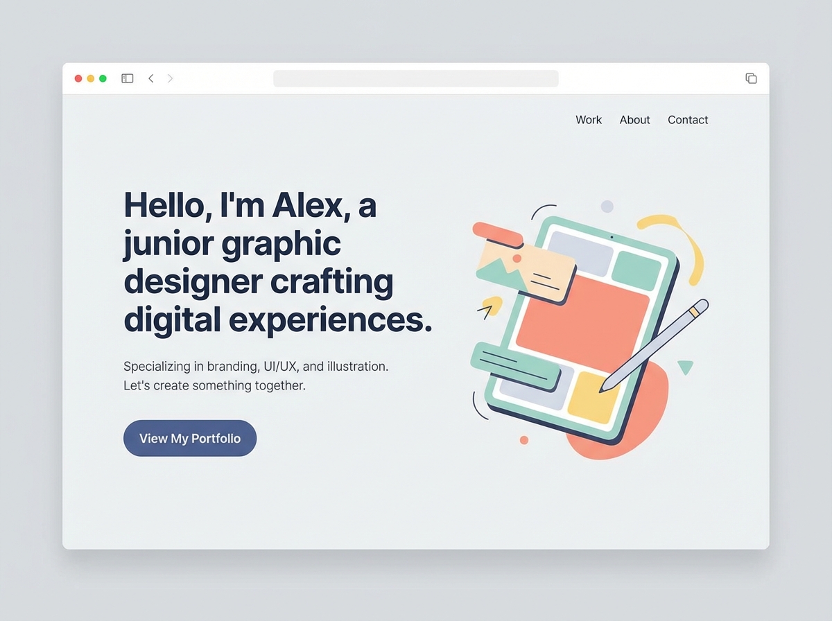Build Your Stellar Online Portfolio, Launch Your Design Career. website preview