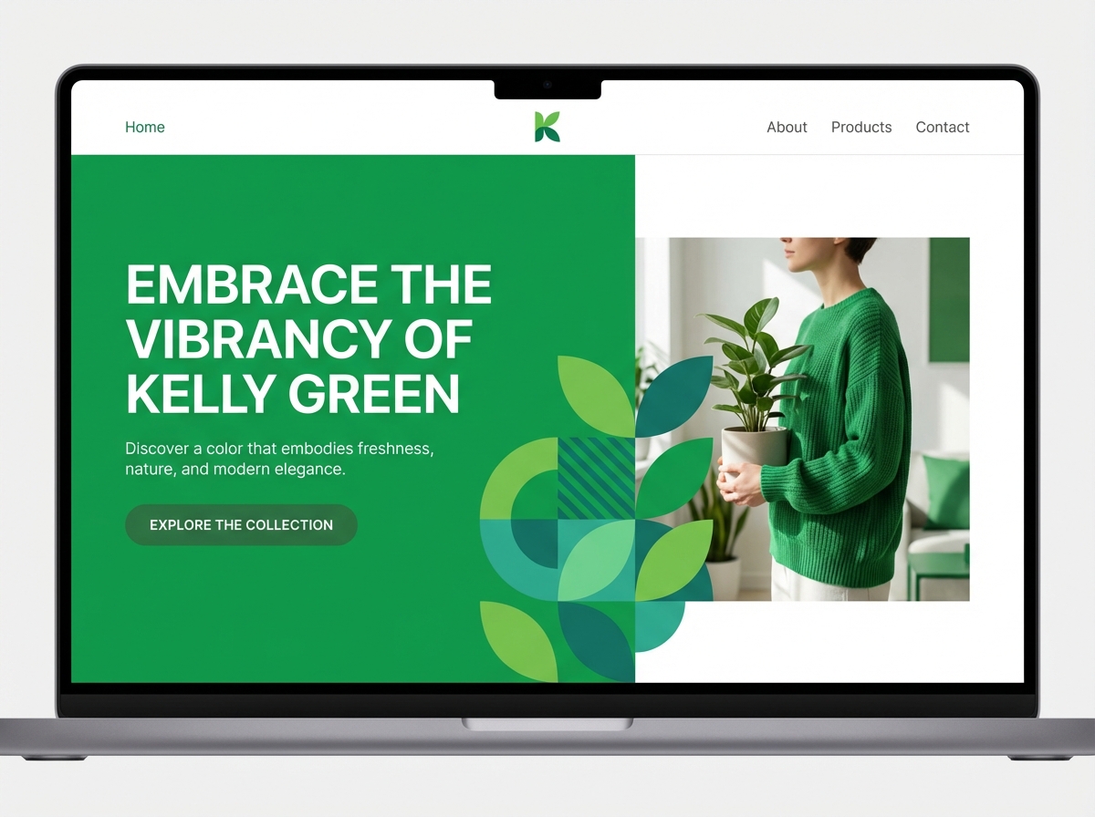 Unleash the Power of Kelly Green Color with Grigora website preview