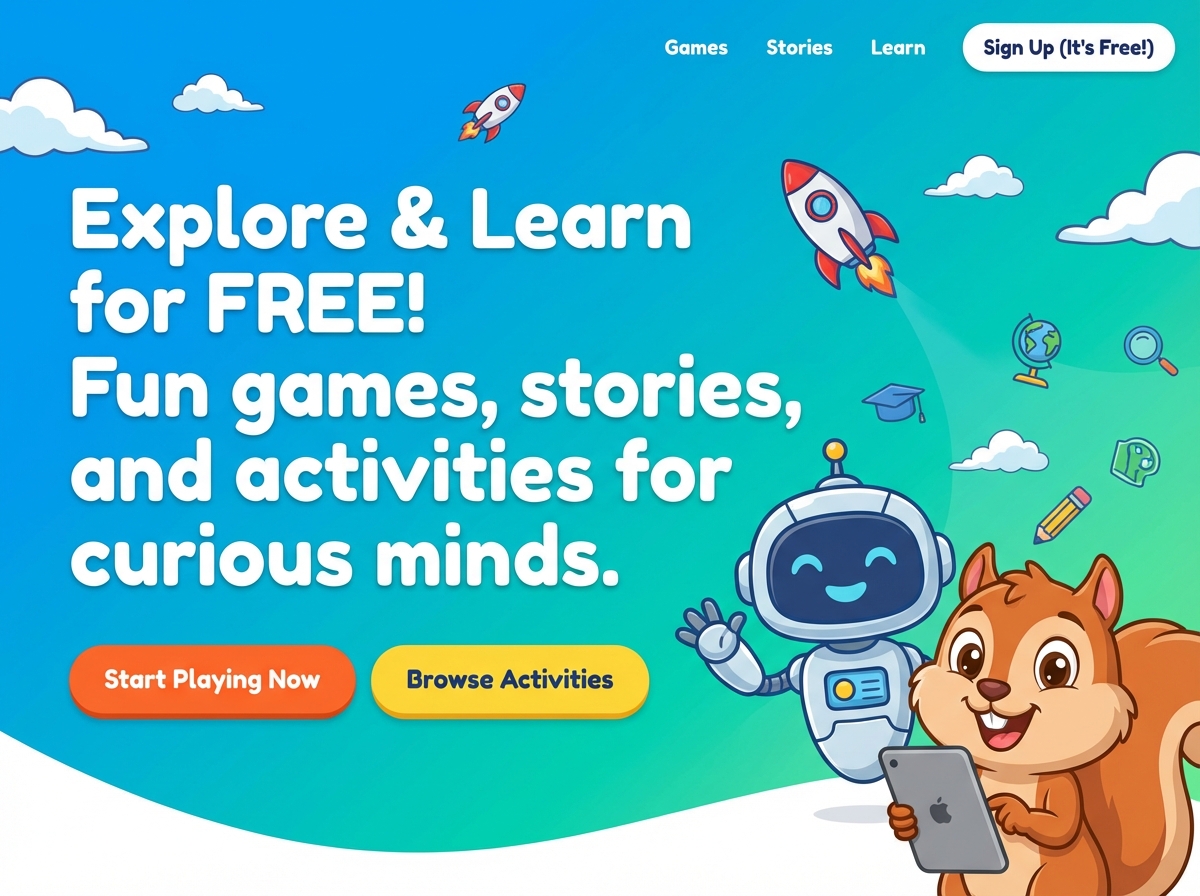 Build Engaging Websites for Kids for Free website preview