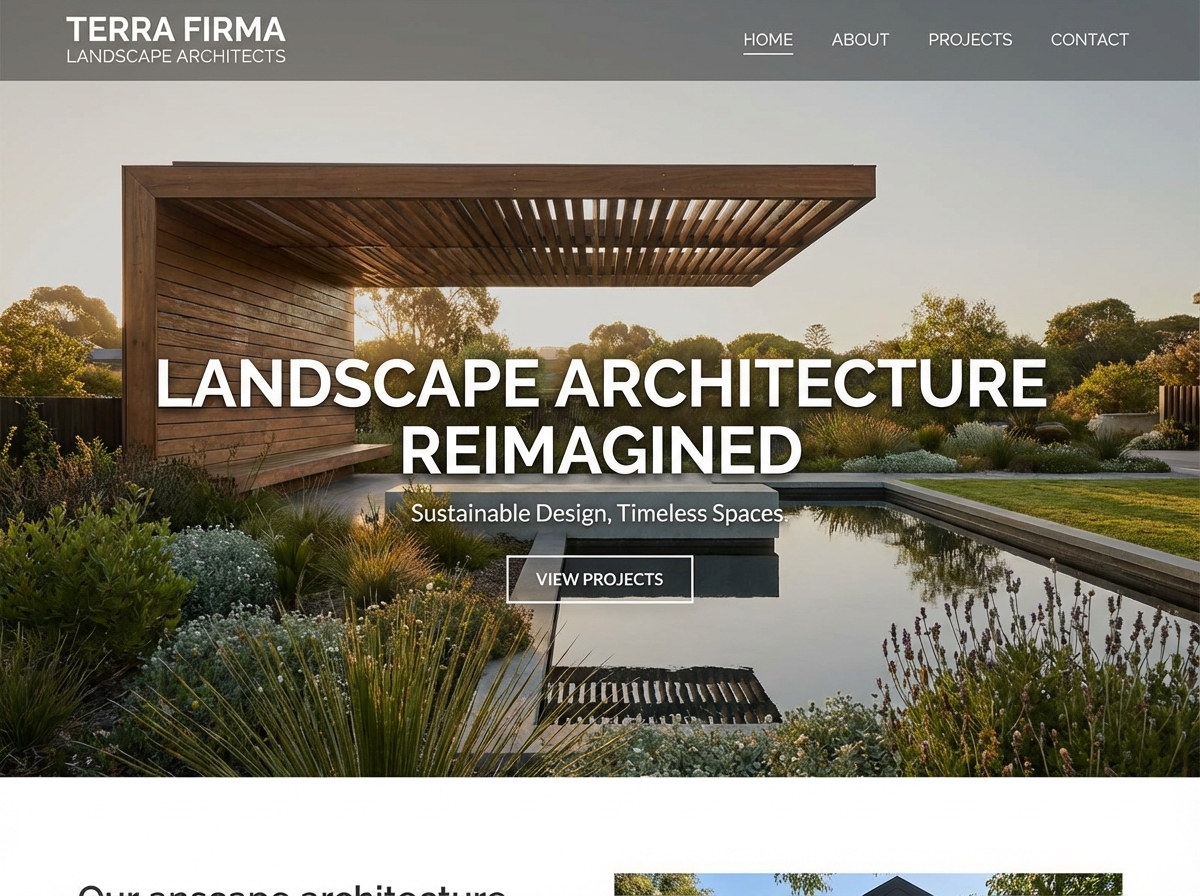 Build Your Premier Online Portfolio for Landscape Architects website preview