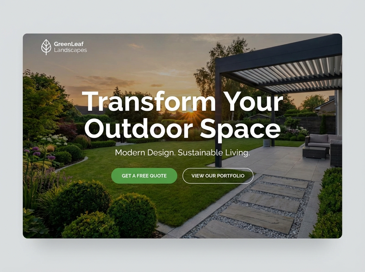 Build a stunning website for your landscaping business. website preview