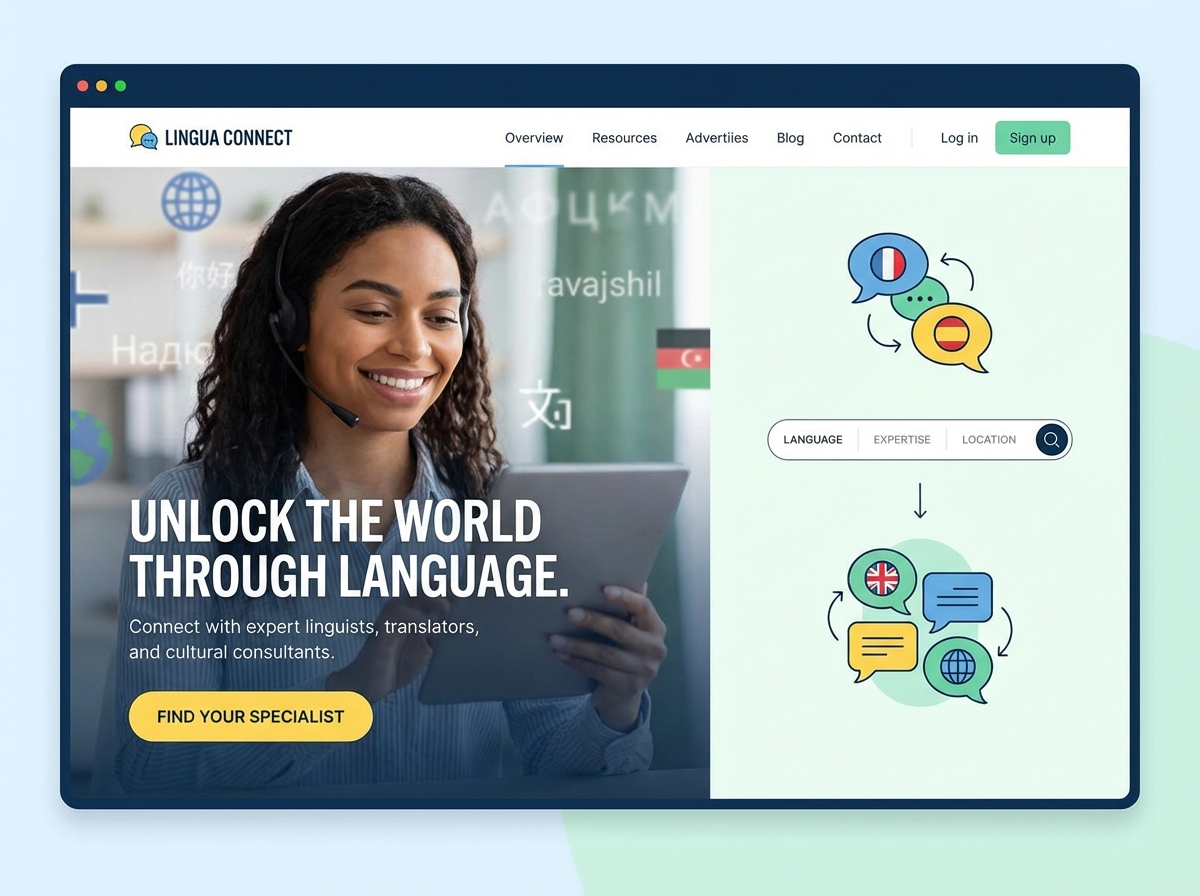 Build a Professional Website for Your Language Specialist Business website preview