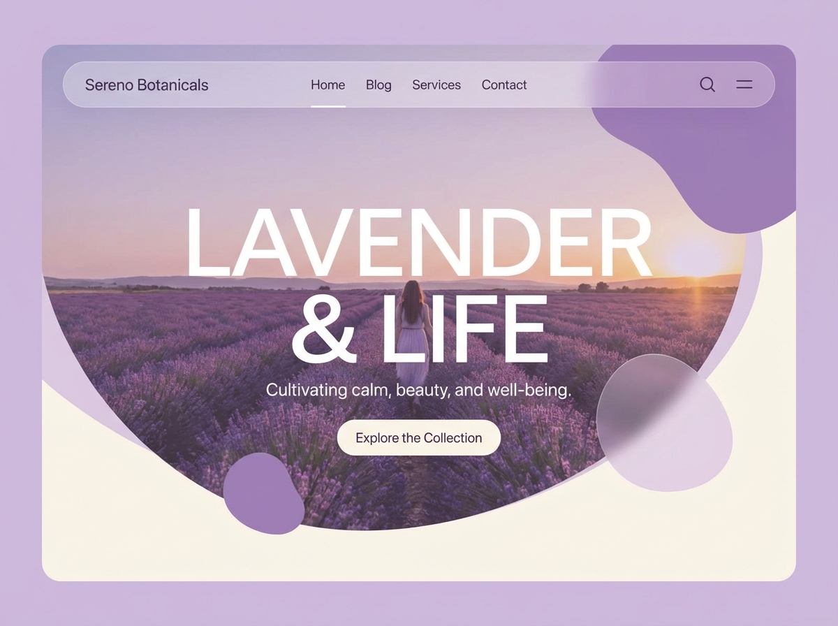 Create Stunning Websites with a Beautiful Lavender Color Palette website preview