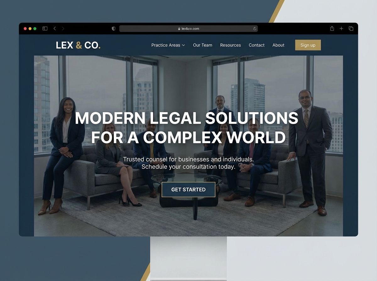 Build Your Premier Legal Counsel Website Today website preview