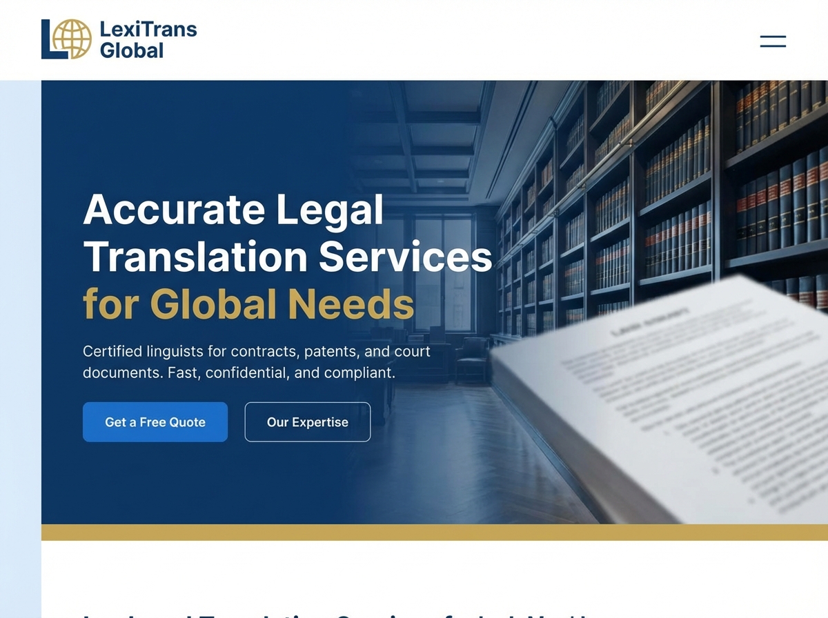 Build Your Premier Online Presence for Legal Translation Services website preview