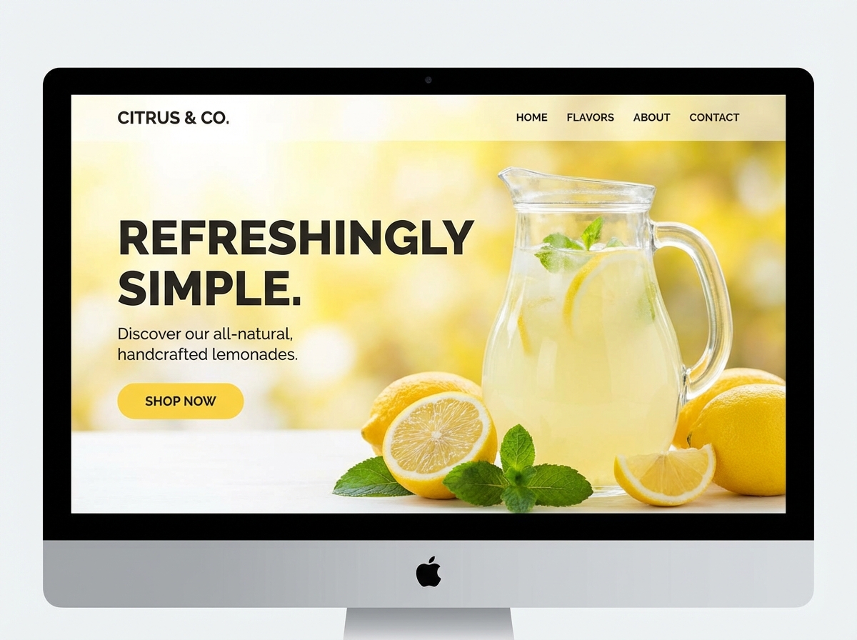 Build Your Vision with Every Shade of Lemonade Color website preview
