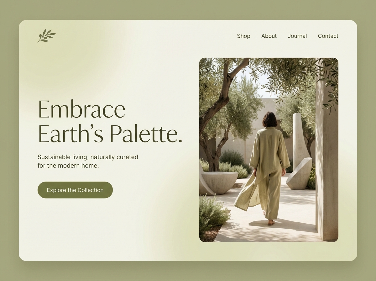Uncover the Serenity of Light Olive Green Color website preview