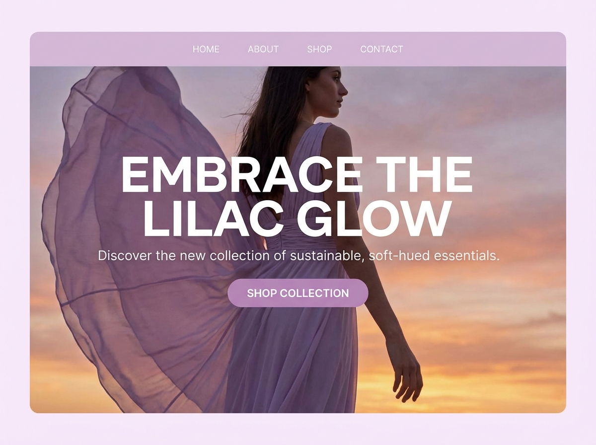 Unleash Your Creativity with Lilac Color Palettes website preview