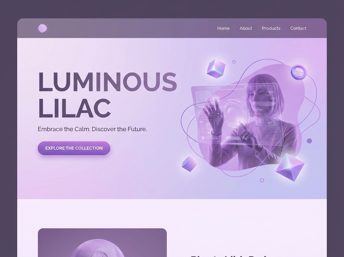 Create a Stunning Website with Lilac Purple Color Palette website preview