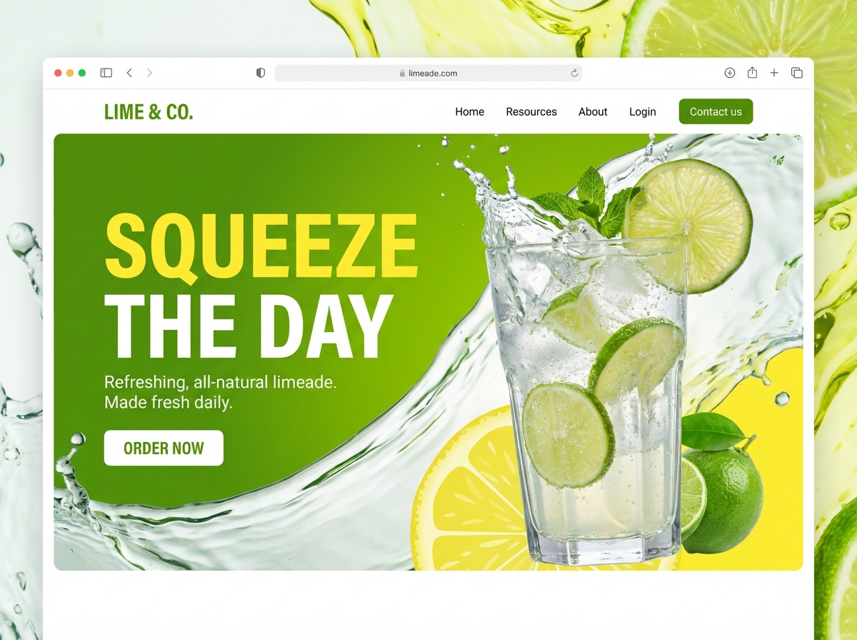 Unleash Your Creativity with the Perfect Gradient Limeade Color Palette website preview